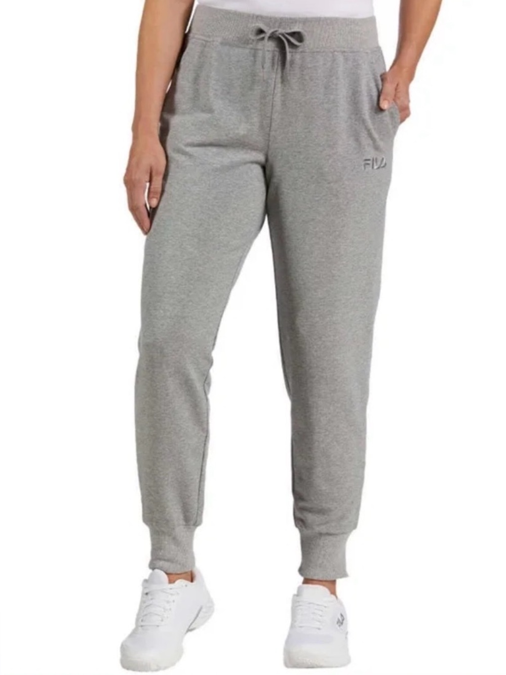 FILA Women's Plus Soft Cotton Blend French Terry Active Pants Joggers XXL.NWT
